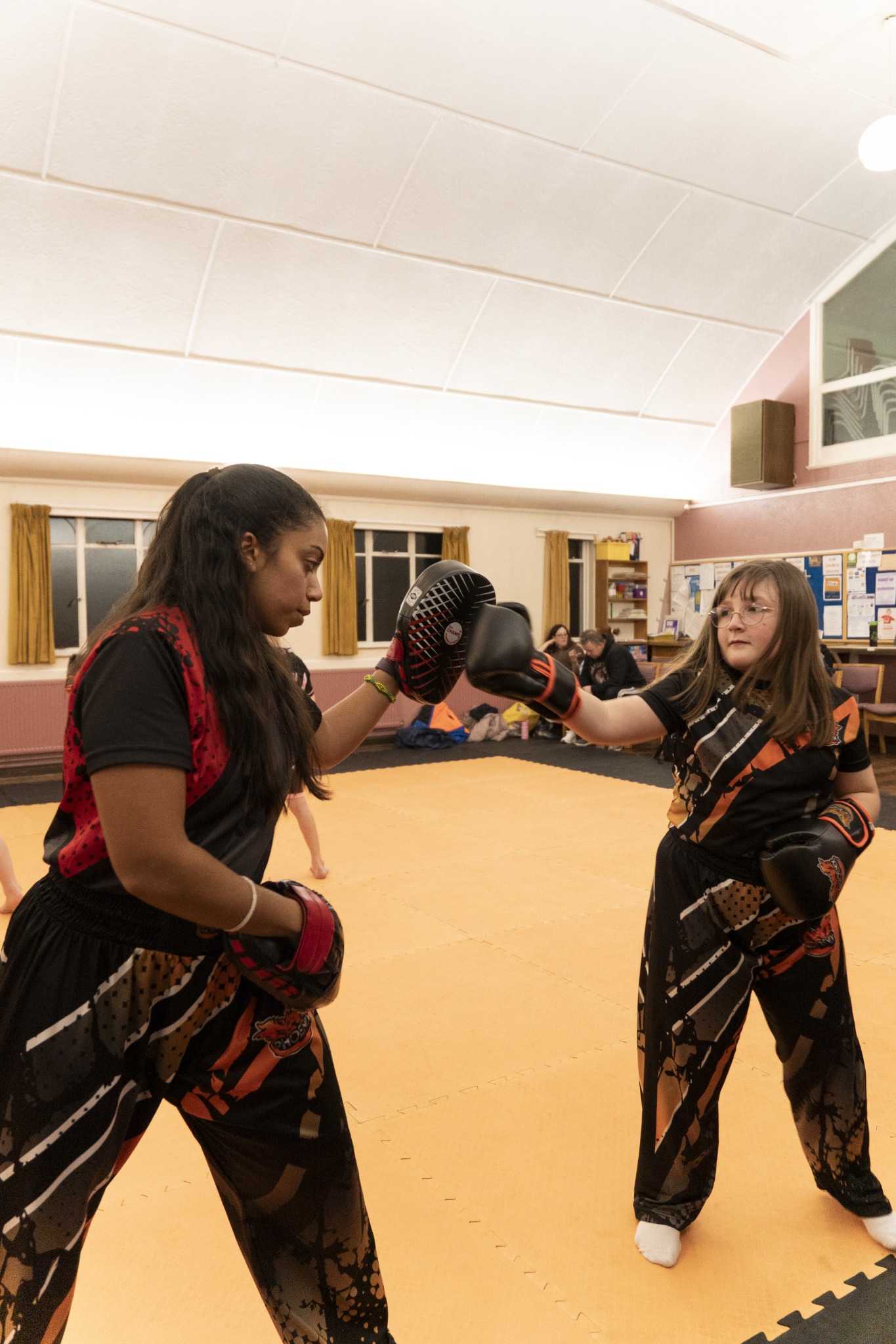 Junior kickboxing class